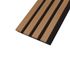 Panneau acoustique décoratif Ecowall Acoustic chêne miel 90 sur fond noir - Lot de 3 - 14 x 300 x 2600 mm - AJ TIMBER