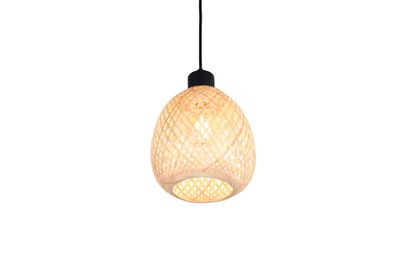 Suspension E27 Amelie bambou naturel 10W - CASALUM