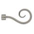 Embout déco crosse à visser en métal diam 16 mm Finition Chrome brossé