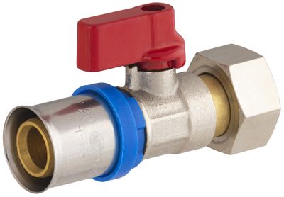 Vanne à sertir écrou libre 1/2 pour tube multicouche Ø 20 mm - QUICK PLOMBERIE
