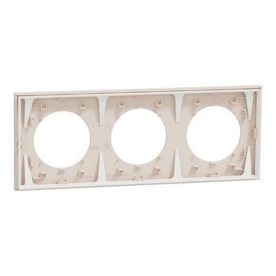 Plaque de finition 3 postes Odace 2025 beige sable - SCHNEIDER ELECTRIC