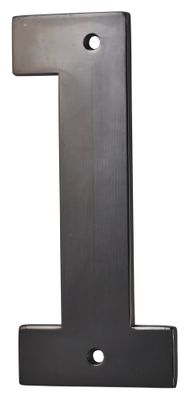 Chiffre 1 à visser hauteur 80 mm noir THIRARD