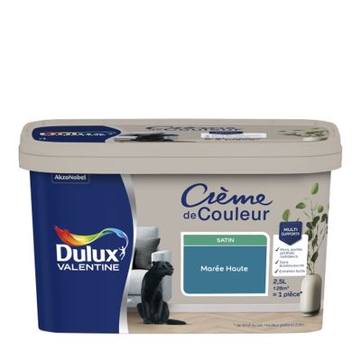 Peinture Crème de Couleur Marée Haute satin 2,5 l - DULUX VALENTINE
