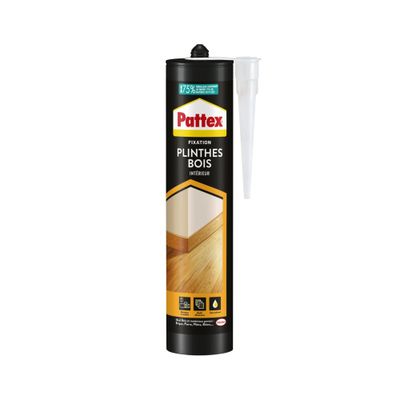 Mastic colle de fixation Plinthes bois cartouche 380 g - PATTEX