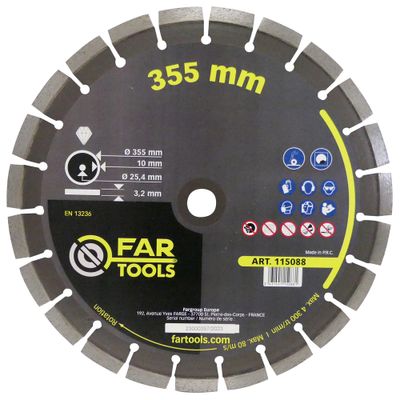 Disque 355 mm pour découpeuse à béton MC 355A - FARTOOLS