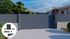 Portail coulissant Balthazar alu réversible 4m x 1m51 gris + motorisation COFRECO