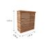 Habillage pour groupe de climatisation extérieur et pompe à chaleur en bois 132 x 58 x 147 cm, Livraison à domicile incluse - HABRITA