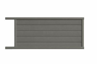 Portail coulissant aluminium ENZO l.4,00 x H.1,70 m gris quartz  - PREFALU