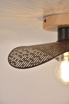 Plafonnier E27 Honu noir 15W - COREP