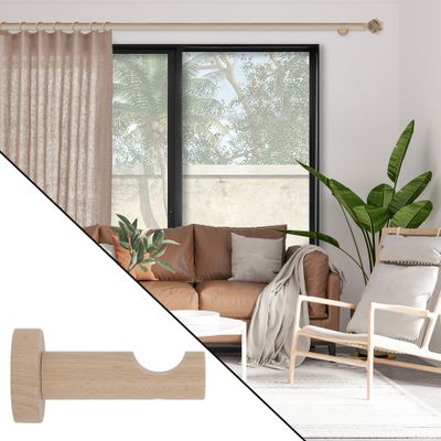 Support ouvert en bois de 80 mm diam 28 mm Finition Bois naturel - MOBOIS