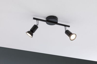 Réglette salle de bains 2 spots GU10 Carolina anthracite IP44 2x10W - PAULMANN