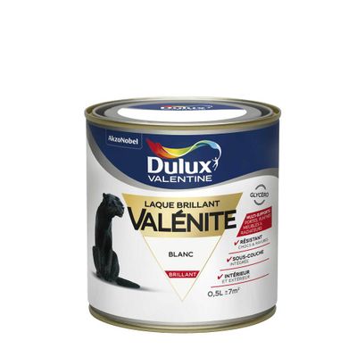 Peinture Laque Valénite blanc brillant 0,5 L - DULUX VALENTINE