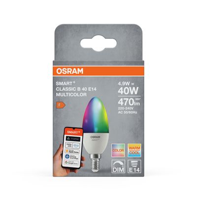 Ampoule WIFI flamme E14 RGB 4.9 W = 470 lumens OSRAM