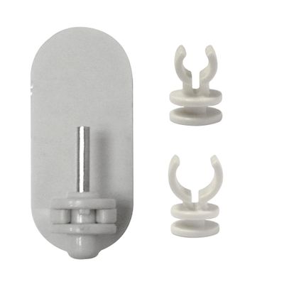 Piton adhésif 3 en 1 en PVC Finition Blanc par 2 - MOBOIS