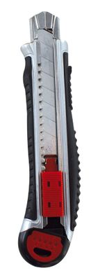 Cutter professionnel en métal 18 mm avec 5 lames de rechange - JP OUTILLAGE