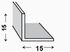 Cornière égale PVC blanc 15 x 15 mm 2,60 m CQFD