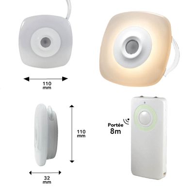 Veilleuse LED avec télécommande MATILO - TIBELEC