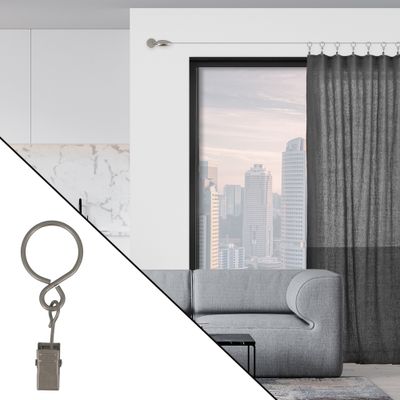 Anneaux avec pince en métal Finition Nickel mat par 10 - MOBOIS