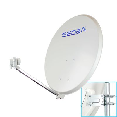 Parabole satellite acier Ø65cm avec tête LNB  - Quick SEDEA