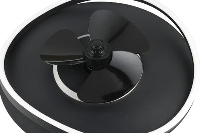 Ventilateur de plafond Design avec lumière LED + télécommande Noir Ø50cm - Sortland REALITY
