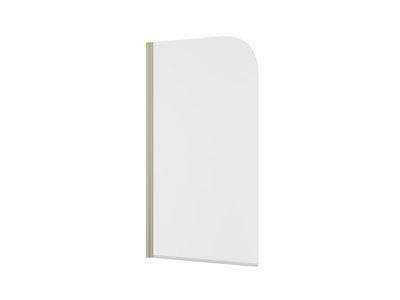 Pare-baignoire rabattable 140x80 cm profilé or verre transparent Capri - SCHULTE
