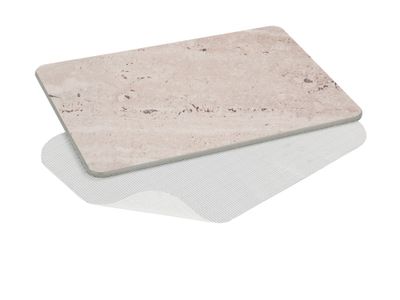 Tapis de bain gris granit en terre diatomée naturelle Puna - WENKO