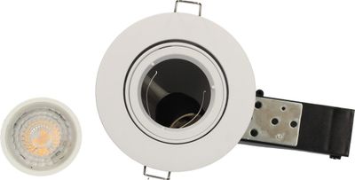 Spot LED encastrable connecté WiFi BBC GU10 orientable multicolore + blanc Blanc - Birdy ARLUX