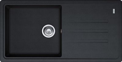 Evier de cuisine fragranit noir onyx 78x50 cm 1 bac 1 egouttoir Malta - FRANKE