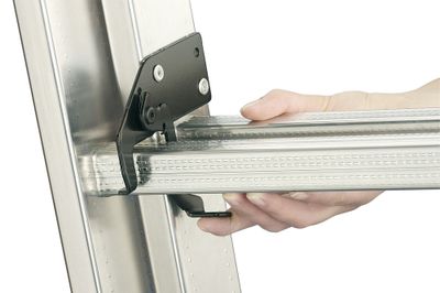 Echelle coulissante à main 2 plans 2 x 12 échelons 3,44 / 5,75 m ProfiStep Duo avec base rapportée aluminium - HAILO