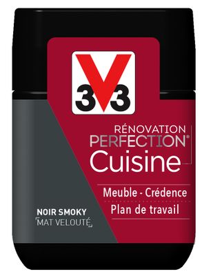 Peinture de rénovation cuisine finition mate noir smoky 75 ml V33