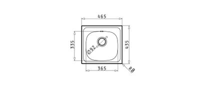 Evier de cuisine inox gris 46,5x43,5 cm 1 bac - NORD INOX