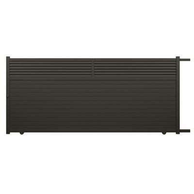 Portail coulissant aluminium JASMIN l.4,10 x H.1,834 m gris quartz livraison directe à domicile GARDEN GATE