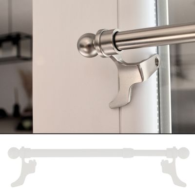 Tringle de vitrage extensible en métal de 0.65 à 1.1 m diam 9 mm Finition Blanc - MOBOIS