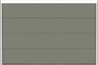 Porte de garage sectionnelle motorisée l.300 x h.200 cm lisse grise - SPADONE