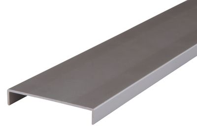 Nez de cloison large aluminium gris - 10 x 54 x 2600 mm - SPTD