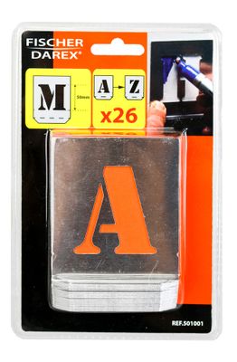 Pochoirs 26 lettres - FISCHER DAREX