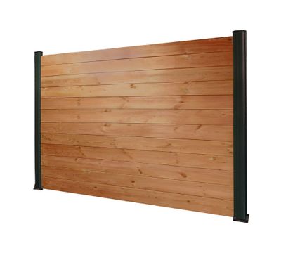 Lot 5 lames de clôture pin traité autoclave brun EvoluH 21 - 21 x 145 x 1800 mm - DEBARGE