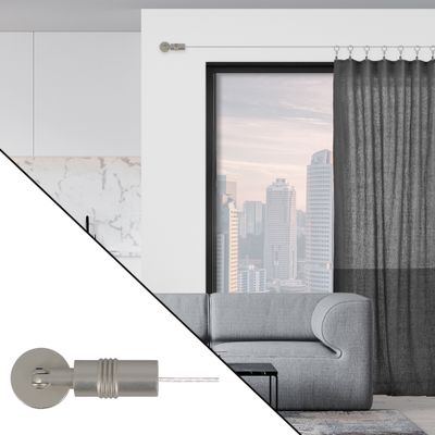 Kit de tringle câble de 5 m Finition Nickel mat - MOBOIS