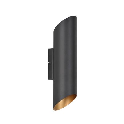 Applique murale E27 2X15W noir et or Keta - COREP