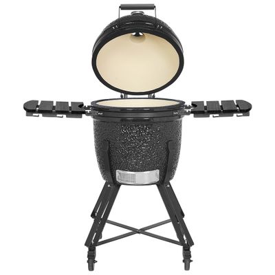 Barbecue à charbon de bois KAMADO avec plaque à pizza et housse de protection