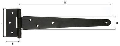 Penture anglaise 300 mm noir ALBERTS