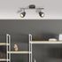 Réglette LED noir chromé 2X3W = 500 lumens MILANO BRILLIANT