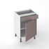 Façade tiroir pour meuble de cuisine Lotus basalte mat 13,8 x 60 cm OFITRES