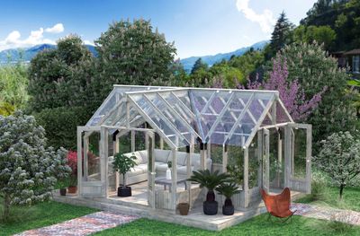 Serre de jardin Palmako Emilia - Bois autoclave & verre trempé - 19,1 m², Livraison à domicile incluse - PALMAKO