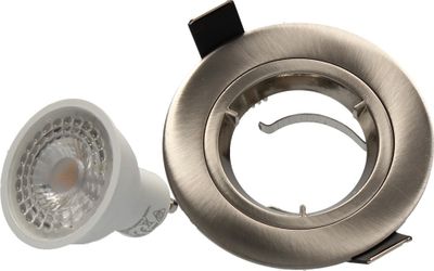 Spot LED encastrable GU10 lumière blanc neutre Acier - Saphyr ARLUX
