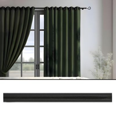 Tringle à rideaux en métal 2.50 m diam 16 mm Finition Noir - MOBOIS