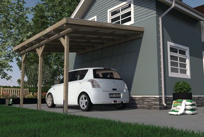 Pergola adossée -  671 Imprégné - 304 x 115 cm Livraison gratuite domicile - WEKA