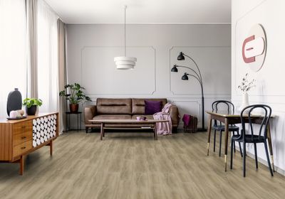 Sol vinyle effet bois GITA ép 5,7 mm 22,9 x 125,0 cm compatible pièce humide paquet de 2 m² GERFLOR