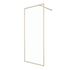 Paroi de douche latérale fixe 90x200 cm profilé or verre transparent 6 mm Golden Edge - AURLANE