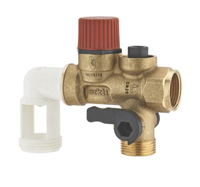 Groupe de sécurité pour chauffe-eau coudé laiton 3/4 NF - QUICK PLOMBERIE